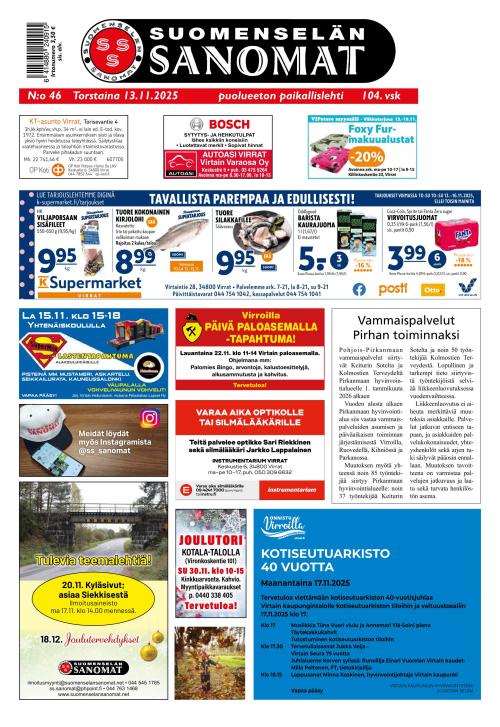 Suomenselän Sanomat 13.11.2025