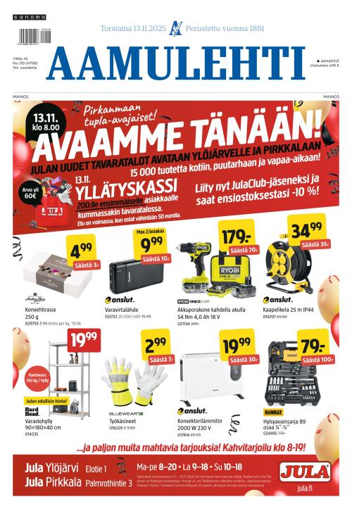 Aamulehti 13.11.2025