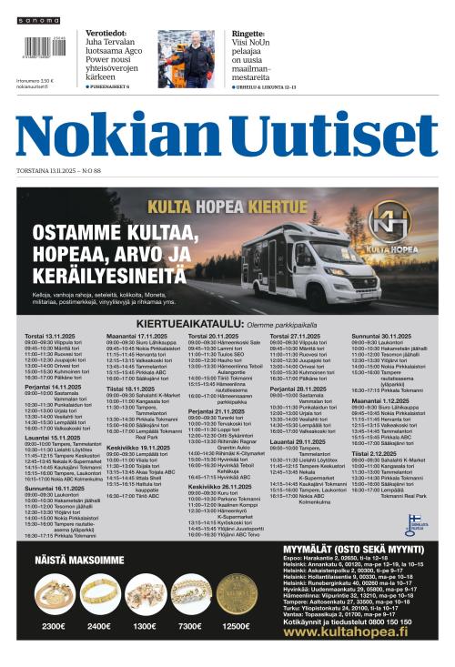 Nokian Uutiset 13.11.2025