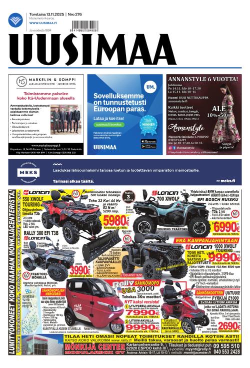 Uusimaa 13.11.2025
