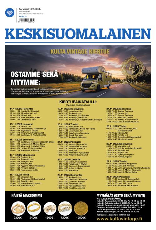 Keskisuomalainen 13.11.2025