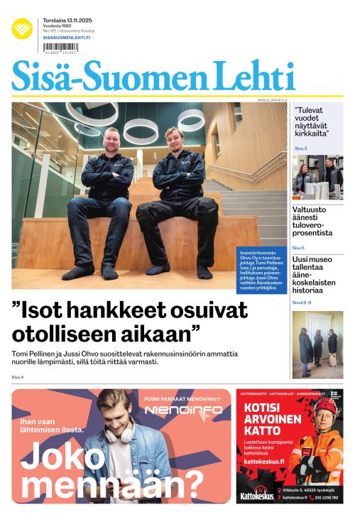 Sisä-Suomen Lehti 13.11.2025