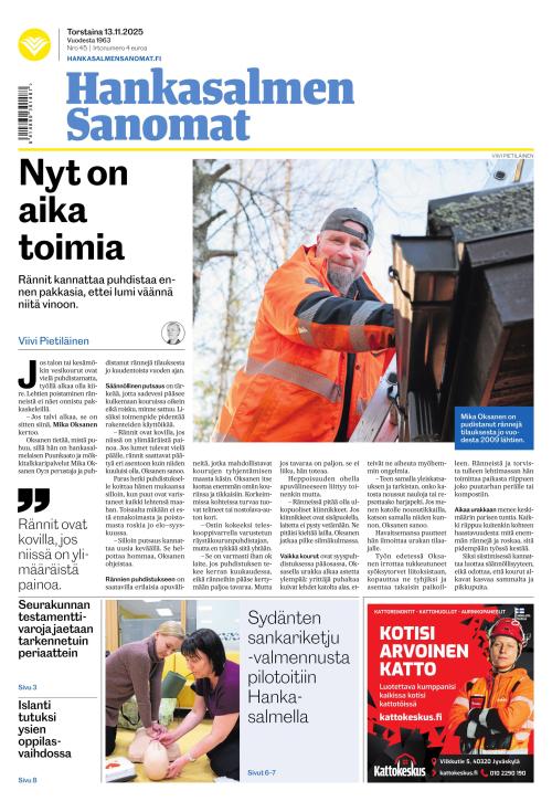 Hankasalmen Sanomat 13.11.2025
