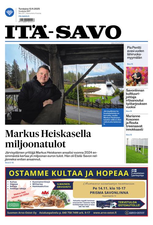 Itä-Savo 13.11.2025