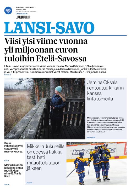 Länsi-Savo 13.11.2025