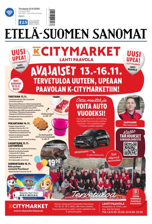 Etelä-Suomen Sanomat 13.11.2025