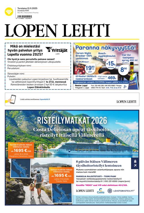 Lopen Lehti 13.11.2025