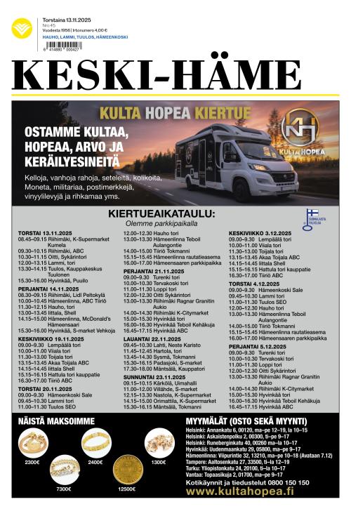 Keski-Häme 13.11.2025