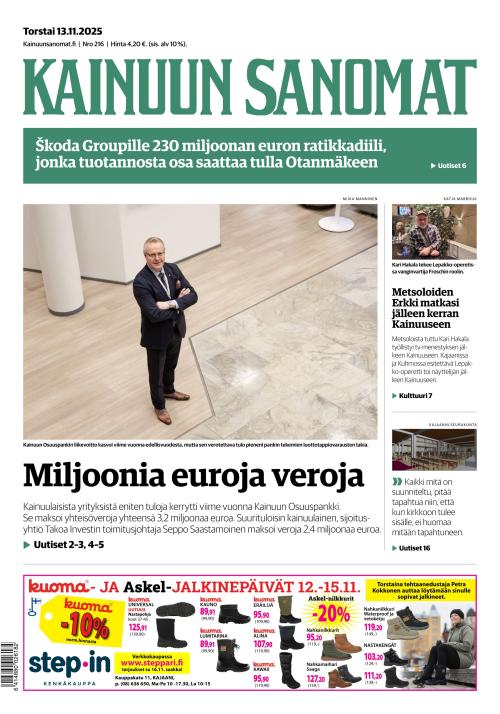 Kainuun Sanomat 13.11.2025