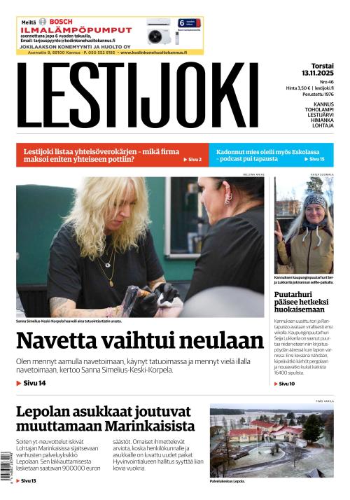 Lestijoki-lehti 13.11.2025
