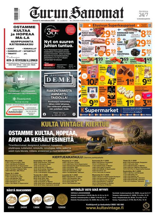 Turun Sanomat 13.11.2025