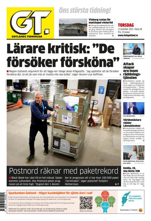 Gotlands Tidningar 13.11.2025