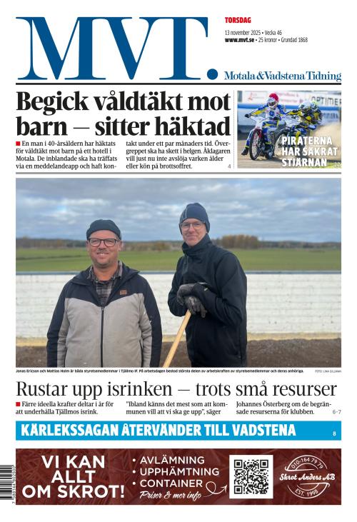 Motala Vadstena Tidning 13.11.2025