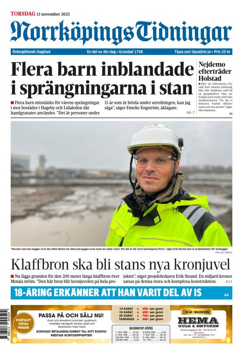 Norrköpings Tidningar 13.11.2025