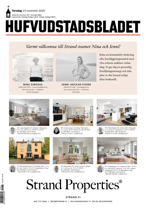 Hufvudstadsbladet 13.11.2025