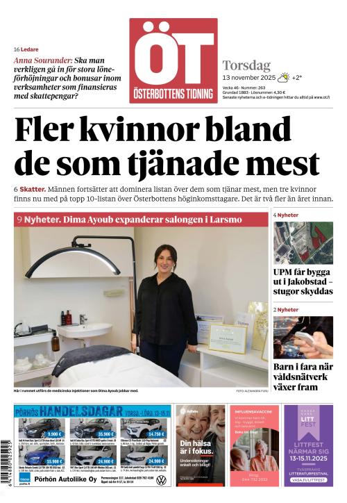 Österbottens Tidning 13.11.2025