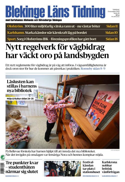 Blekinge Läns Tidning 13.11.2025