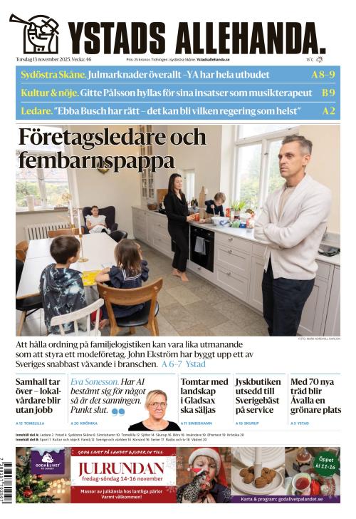Ystads Allehanda 13.11.2025
