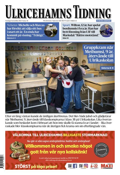 Ulricehamns Tidning 13.11.2025