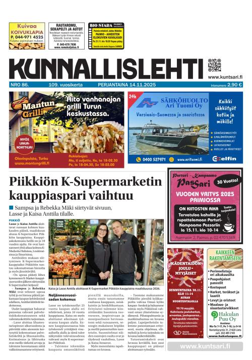 Kunnallislehti Paimio-Sauvo-Kaarina 14.11.2025