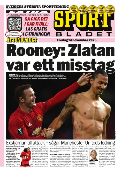 Aftonbladet Sportbladet 14.11.2025
