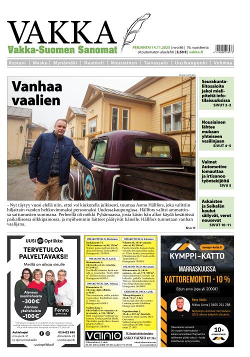 Vakka-Suomen Sanomat 14.11.2025
