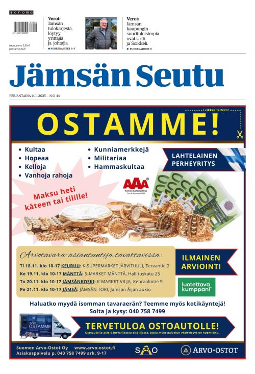 Jämsän Seutu ja Vekkari 14.11.2025