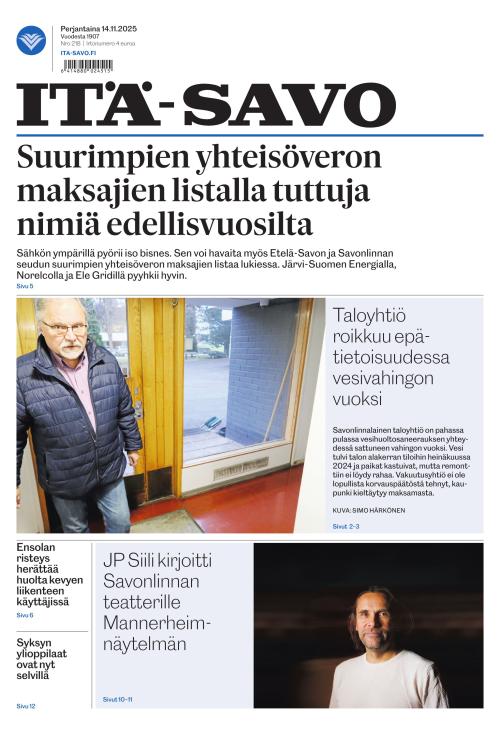 Itä-Savo 14.11.2025