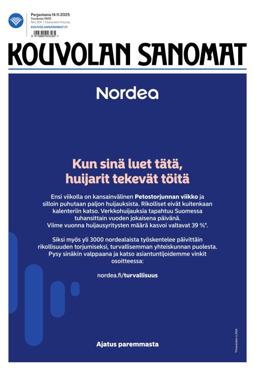Kouvolan Sanomat 14.11.2025