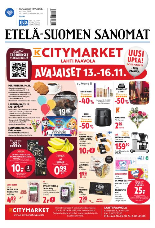 Etelä-Suomen Sanomat 14.11.2025