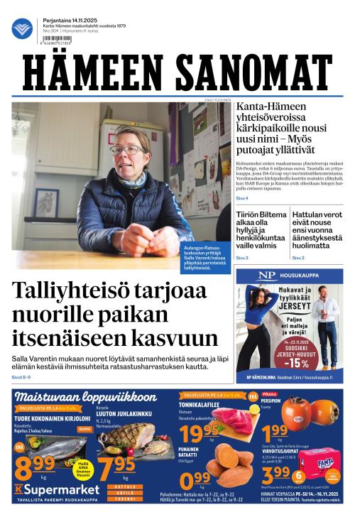Hämeen Sanomat 14.11.2025