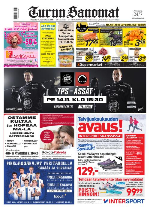 Turun Sanomat 14.11.2025
