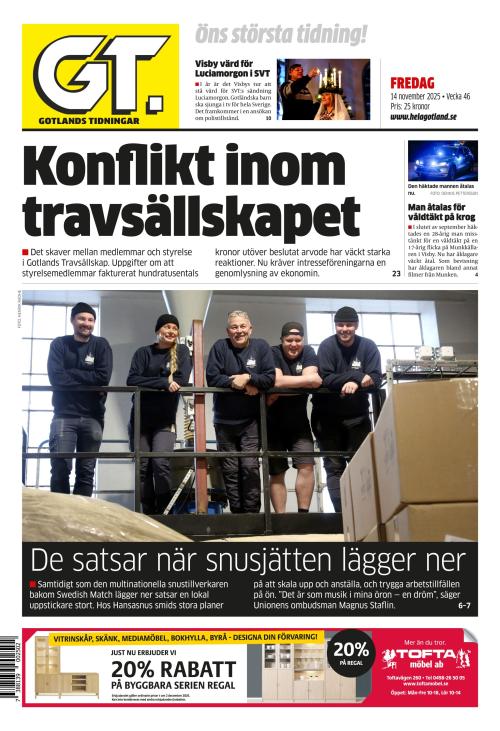 Gotlands Tidningar 14.11.2025