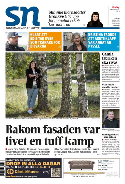 Södermanlands Nyheter 14.11.2025