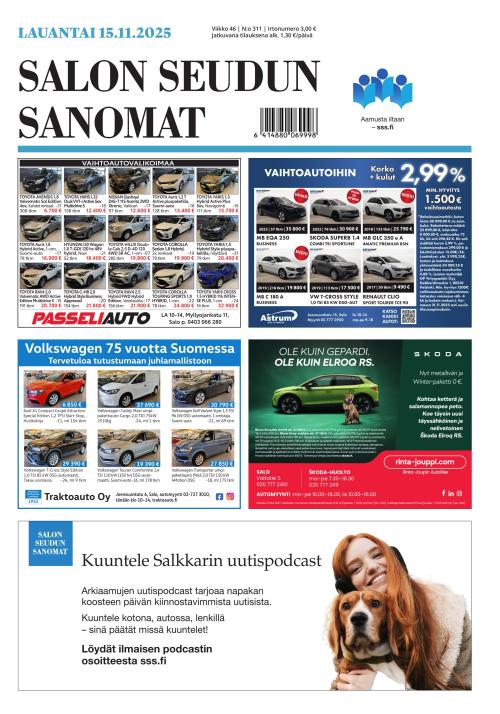 Salon Seudun Sanomat 15.11.2025