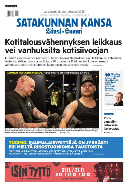 Satakunnan Kansa Länsi-Suomi 15.11.2025
