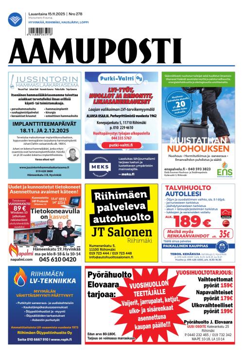 Aamuposti 15.11.2025