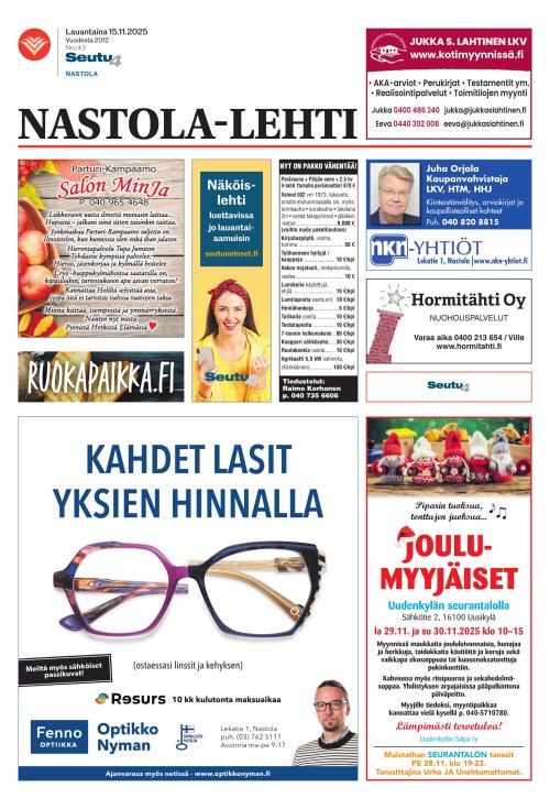 Nastola lehti 15.11.2025