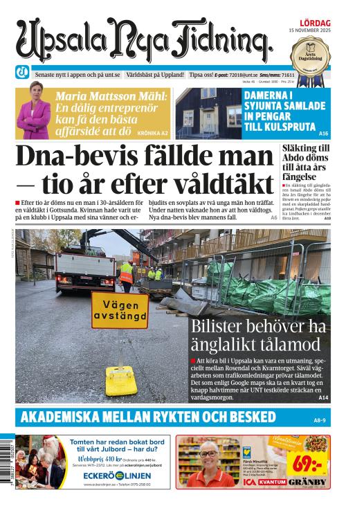 Upsala Nya Tidning 15.11.2025