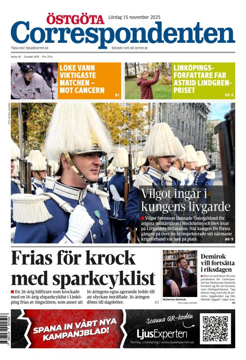 Östgöta Correspondenten 15.11.2025