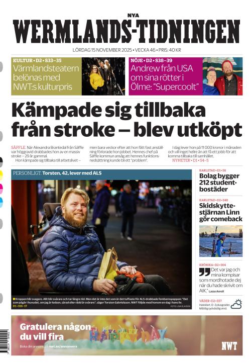 Nya Wermlands-Tidningen 15.11.2025