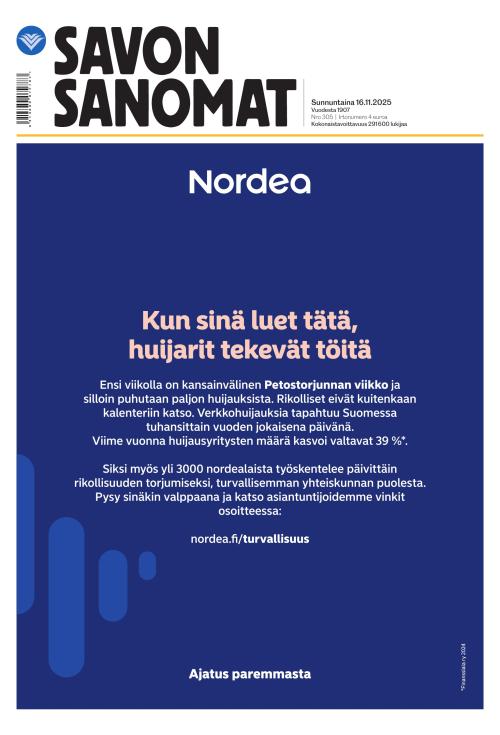 Savon Sanomat 16.11.2025