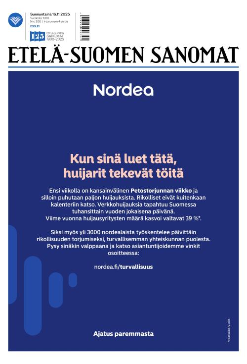 Etelä-Suomen Sanomat 16.11.2025
