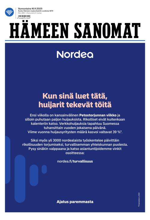 Hämeen Sanomat 16.11.2025