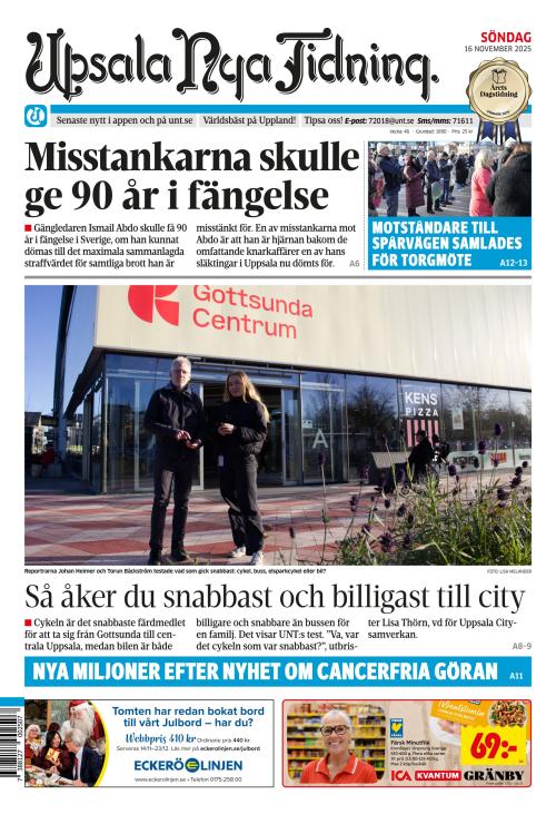 Upsala Nya Tidning 16.11.2025