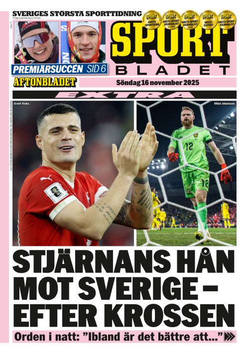 Aftonbladet Sportbladet 16.11.2025