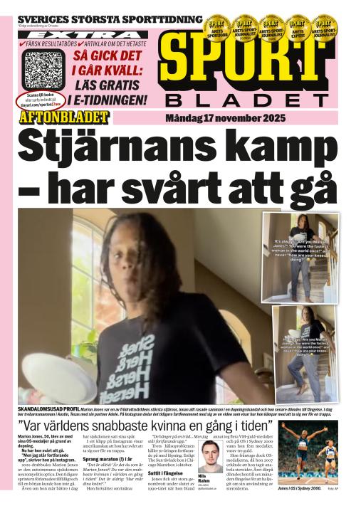 Aftonbladet Sportbladet 17.11.2025