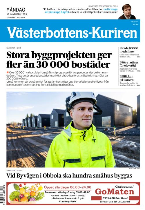 Västerbottens-Kuriren (SE) 17.11.2025