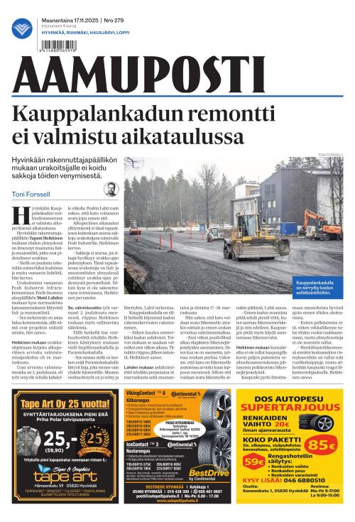 Aamuposti 17.11.2025