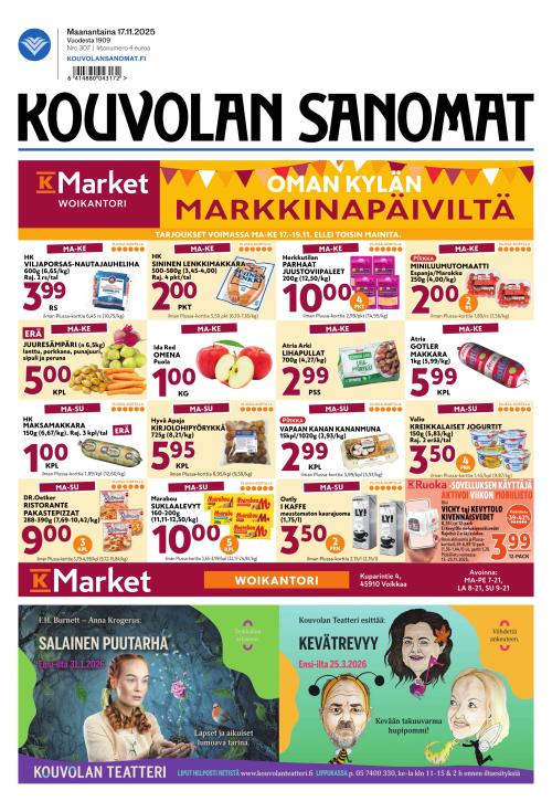 Kouvolan Sanomat 17.11.2025
